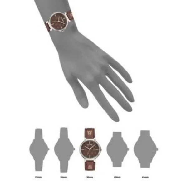 Steve Madden SM-1023BNBN Brown Logo Monogram Watch NWT w/ Box - Picture 4 of 7